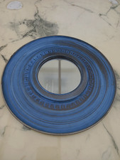 MIROIR CIRCULAIRE VINTAGE FAIENCE CERAMIQUE SIGNATURE A IDENTIFIER-DLG VALLAURIS
