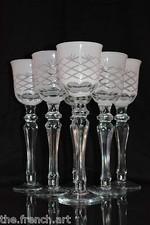 LOT DE 6 VERRES A VIN EN VERRE