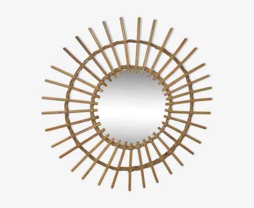 Miroir soleil rotin - miroir,