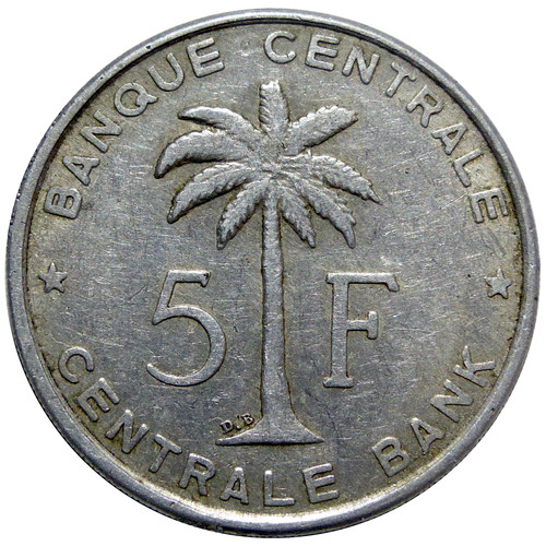Congo belge 5 francs - congo,
