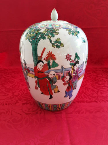 Ancien pot couvert chinois - ancien,