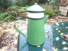 CAFETIERE EMAILLEE FILTRE VERTE 1,5 L FONCTIONNELLE EMAIL VERITABLE 800°C BROC