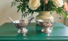 Saucière et ravier argenté poinçon M