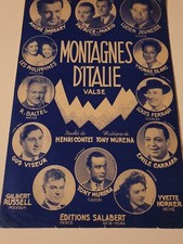Partition vintage  " Montagne