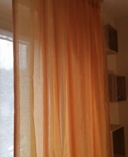  Rideau Voilage Jaune  Grande Largeur Rayure Voile Velours 220/240