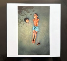 SIGNED - BRUNO BARBEY - BOYS IN AMAZON RIVER, BRAZIL - LTD 6" x 6" MAGNUM PRINT 