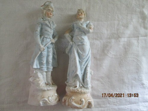 Ancien couple poupee miniature - poupee,