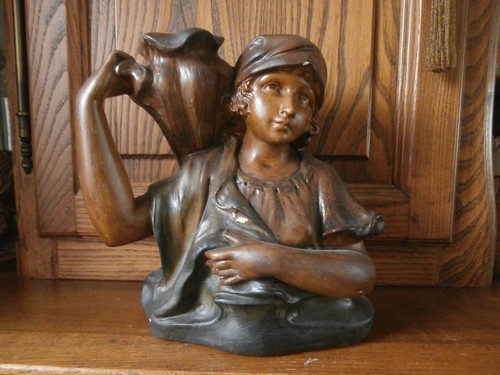 Ancien buste platre signe - ancien,