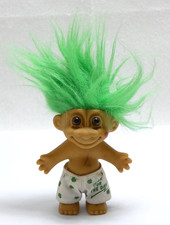 TROLL POUPEE JOUET FIGURINE VINTAGE 1991 RUSS CHEVEUX FLUO 20CM JOUET COLLECTION