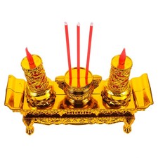 Lampe à bougie LED de Style chinois, décoration bouddhiste traditionnelle rétro