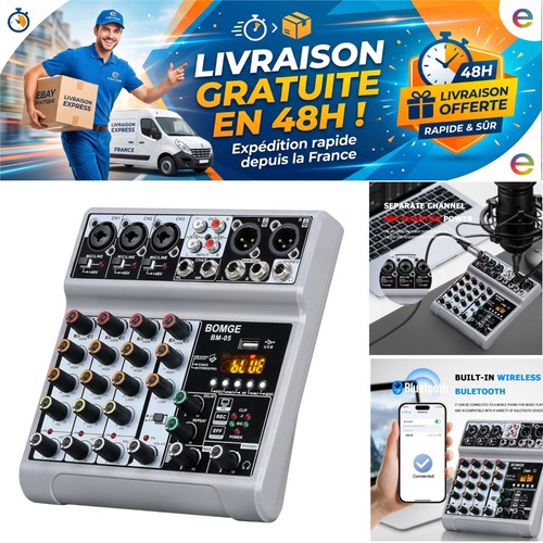Table mixage audio canaux - table,