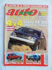 AUTO VERTE 4X4 N°221 10/1999 LEXUS RX300 PAJERO PININ TERRANO II HONDA CR-V 