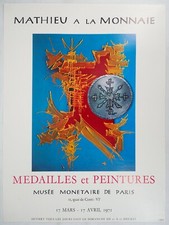 [AFFICHE D'ART] Georges Mathieu : Médailles #Musée Monétaire de Paris, 1971