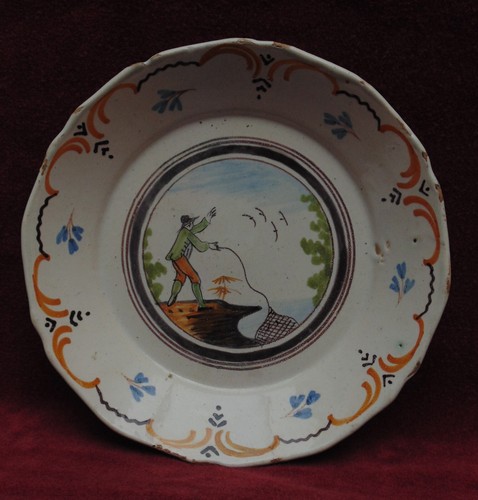 Rare assiette faïence nevers - faïence,