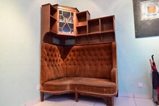 Cosy corner canapé d'angle vintage style anglais