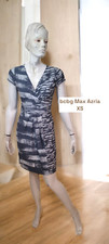 Bcbg Max Azria Taille 34 Superbe robe chic grise manches courtes femme