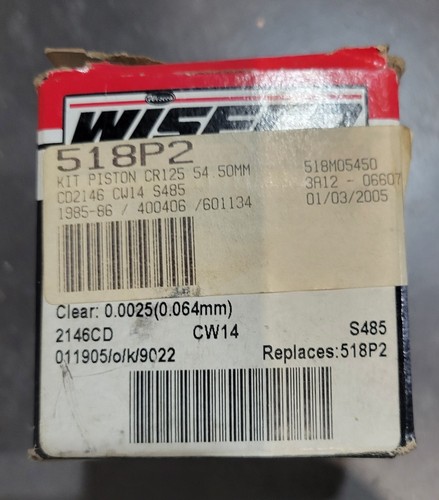 Kit piston wiseco 50mm - kit, 54.50mm