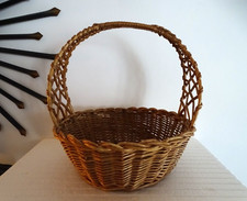 Panier osier tressé - , ancien