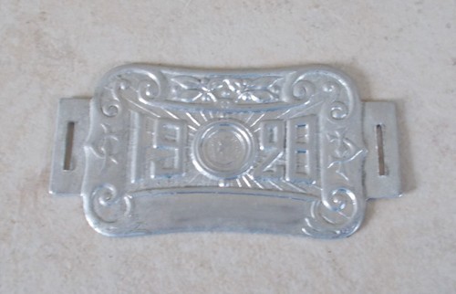 Ancienne plaque vélo 1928