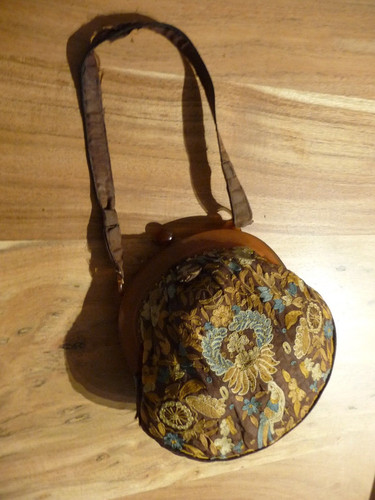 Ancien sac minaudière - , tissu