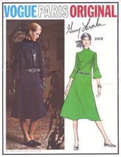 Patron De Couture VOGUE Années 1970 Robe Et Veste B36 (1692) Par Guy Laroche