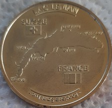 Jeton Fonderie Saint Luc - Carte du Lac Léman et Barque "La Savoie"