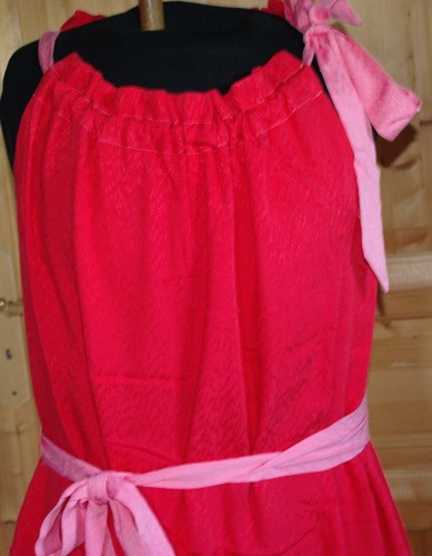 Ceremonie robe bretelles rouge - ceremonie,