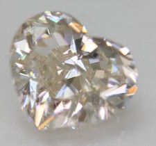 Certifié 1.01 Carat H Couleur VS1 Forme Coeur Naturel Diamant Seul 6.62x5.9mm