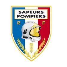 AUTOCOLLANTS SAPEURS POMPIERS BLASON VITROPHANIE ECUSSONS PARE BRISE BSPP