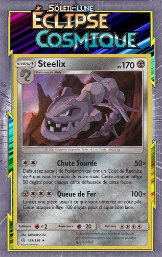 Steelix holo sl12 éclipse - steelix,