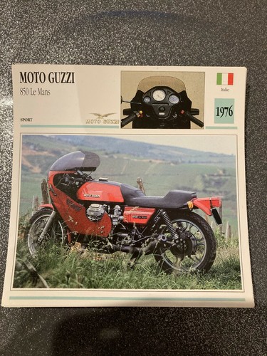 Carte fiche moto collection - moto,