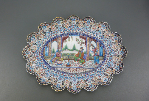 Plat murale émaille - , sur