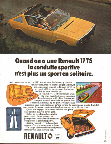 Pub renault 1973 - 17, (