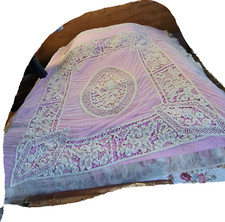 Dessus de lit ancien / dentelle / 220 x 200 / transparant / linge ancien