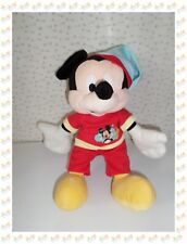 ㉖ - Doudou Peluche Mickey Pyjama Rouge Jaune Bonnet Bleu Etoile Disney Simba