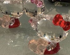 Figurine cristal coeur rose