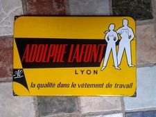 2/2 Plaque Émaillée vêtements De Travail Adolphe Lafont Dimensions : 58x38cm