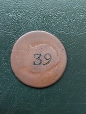 jeton ancien avec numero grave contremarque monnaie