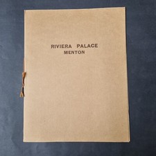 Louis Vuitton Livret Ancien avec Buvards pour Malle Riviera Palace Menton 1910