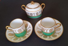 Duo tasses à moka avec sucrier Richard Ginori Décor Pompéi