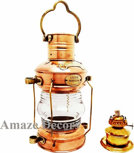 Lampe pétrole ancre - lampe, laiton