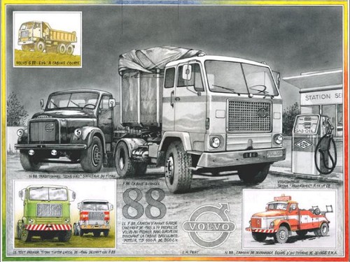 Poster camion rétro volvo - poster,