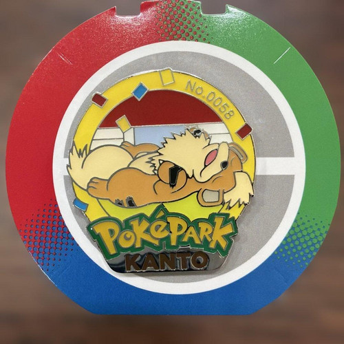 Pokepark kanto growlithe pin - kanto,