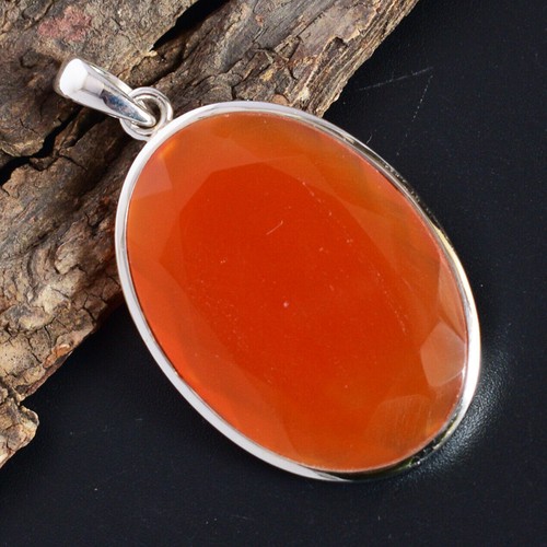 Pendentif ovale cornaline