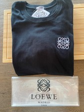Superbe Loewe T-Shirt LOEWE  Noir Taille M neuf Brodé Blanc 