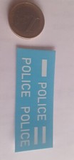 decalcomanie déco  pour jouet voiture miniature 1/43  police couleur blanc g