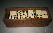 Ancien Jeu de Dominos en Os &