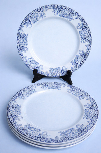 Six assiettes plates salins - assiettes,