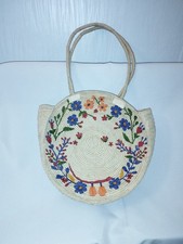 Sac Rond Raphia Crochet Faits