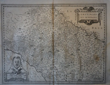 GRAVURE XVIII° CARTE ANCIENNE PLAN GATINOIS ORLEANS LA LOIRE CENTRE SENS FRANCE